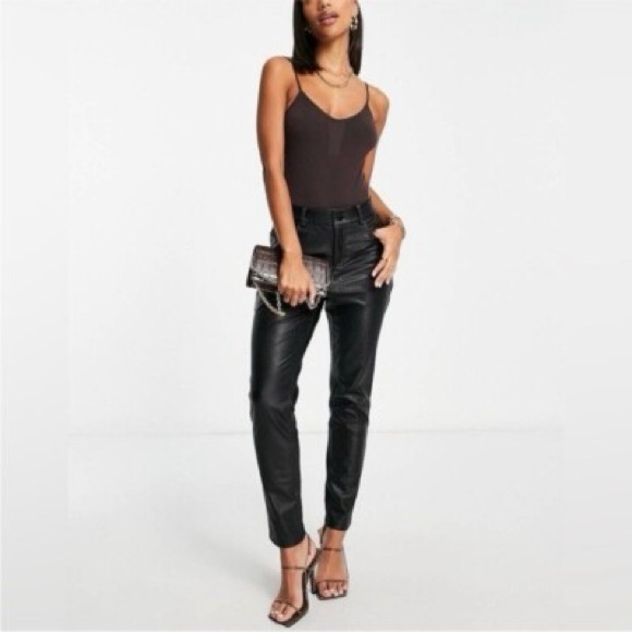 New Commando Faux Leather Black Pants Sz M
